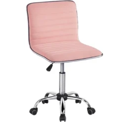 Yaheetech Velvet Low Back Armless Desk Chair Office Chair With Wheels -Baxton Studio Store GUEST 69e71015 1a69 4cd5 b7ff 108d9b8b1f79