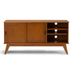 Tierney Solid Hardwood Mid Century Medium TV Stand For TVs Up To 66" Dark Brown - WyndenHall -Baxton Studio Store GUEST 6b259023 951f 45e5 b699 7d6a6eb7541b