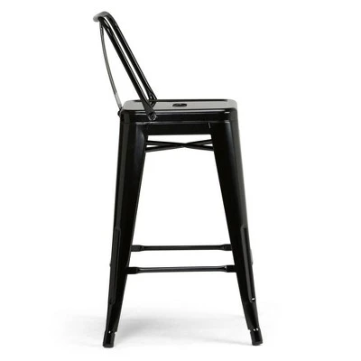 Set Of 4 30" Josephine Metal Counter Height Barstools - WyndenHall 3 Set Of 4 30" Josephine Metal Counter Height Barstools - WyndenHall - Image 3
