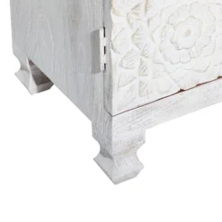 Mediterranean Carved Wood Cabinet White - Olivia & May -Baxton Studio Store GUEST 6bb255a0 b77e 4b6d b607 cba38a53ba09