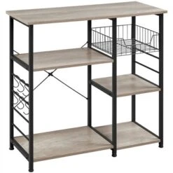 Yaheetech Kitchen Storage Rack With Basket/Hooks/Storage -Baxton Studio Store GUEST 6db2f7b8 5e7d 4f1d 9325 8223b9eafdfe