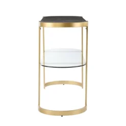 Lyflon Console Table Black/Gold - Aiden Lane -Baxton Studio Store GUEST 6dc7ffae de3e 4e91 b427 ddbd546cb406