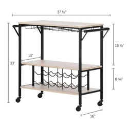 Munich Bar Cart With Wine Rack - South Shore -Baxton Studio Store GUEST 6dd96041 54fb 46e2 92b7 4bc4a179e134