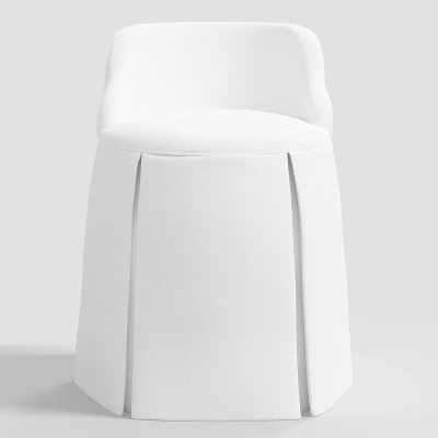 Quin Vanity Chair Twill White - Threshold™ 1 Quin Vanity Chair Twill White - Threshold™