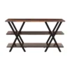 Sierra Ii Console Table With Black Legs Brown - Treasure Trove Accents