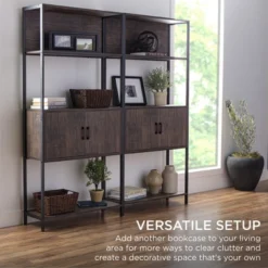 Best Choice Products Storage Bookshelf For Living Room, Walkway W/ Enclosed Cabinet, Elevated Design -Baxton Studio Store GUEST 6ec672c1 258d 48a3 ba6d bcb66bd46200