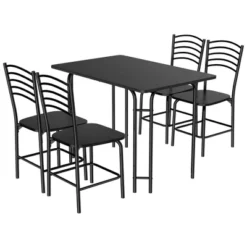 Costway 5 Piece Dining Set Home Kitchen Table 29.5'' And 4 Chairs With Metal Legs Modern Black 14 Costway 5 Piece Dining Set Home Kitchen Table 29.5'' And 4 Chairs With Metal Legs Modern Black -Baxton Studio Store GUEST 6f603daa b478 4810 90c8 ff94b34be6b6