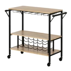 Munich Bar Cart With Wine Rack - South Shore -Baxton Studio Store GUEST 6f69ffe9 96b2 4797 8324 844bd1fcec93