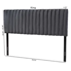 Emile Velvet Fabric Upholstered And Wood Headboard - Baxton Studio -Baxton Studio Store GUEST 704da80a ca1f 44e3 8134 851eec9c5226