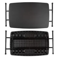 Folding Table Set - Set Of 2 Lightweight Portable Tables - Small Plastic Desk For Camping, Playing Cards, Crafting, And More By Everyday Home (Black) 11 Folding Table Set - Set Of 2 Lightweight Portable Tables - Small Plastic Desk For Camping, Playing Cards, Crafting, And More By Everyday Home (Black) -Baxton Studio Store GUEST 70572897 2685 4c32 93e1 71ac3c099d84