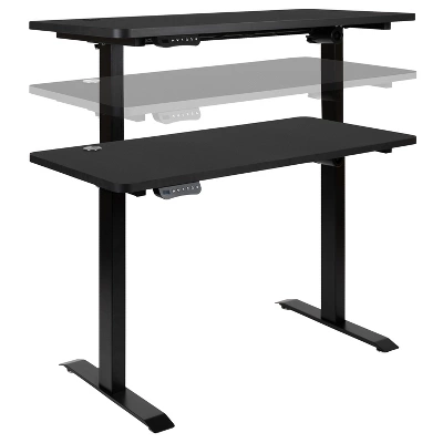 Emma And Oliver 48" Wide Black Electric Adjustable Standing Desk & Black Swivel Office Chair 9 Emma And Oliver 48" Wide Black Electric Adjustable Standing Desk & Black Swivel Office Chair - Image 9