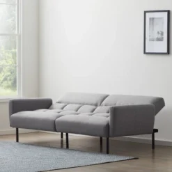 Comfort Collection Futon Sofa Bed With Box Tufting - Lucid -Baxton Studio Store GUEST 70ef5597 914b 417a a496 625532964492