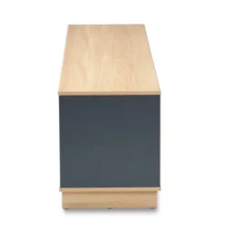 Reed 2 Drawer Wood TV Stand For TVs Up To 75" White/Oak - Baxton Studio -Baxton Studio Store GUEST 713fc665 e6c6 49c5 94b4 d7bea43efd21