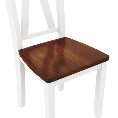 Farmhouse 6-Piece Wood Dining Table Set With Long Bench And 4 Dining Chairs-ModernLuxe 8 Farmhouse 6-Piece Wood Dining Table Set With Long Bench And 4 Dining Chairs-ModernLuxe - Image 8