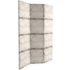 6" Double Sided Antiqued Paneling Canvas Room Divider Gray - Oriental Furniture -Baxton Studio Store GUEST 71dc23e0 c3d9 4844 ae71 b0f85f162a4a