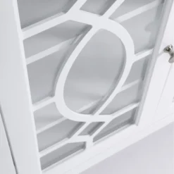 HOMCOM Modern Sideboard With Storage, Console Table, Buffet Cabinet With Glass Doors For Living Room, White -Baxton Studio Store GUEST 727e5fa0 3f14 4c26 a244 7b5049cce588