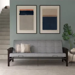 Full Brixen Wood Arm Metal Futon Frame With 6" Mattress - Room & Joy 22 Full Brixen Wood Arm Metal Futon Frame With 6" Mattress - Room & Joy -Baxton Studio Store GUEST 728a0b52 d5de 4e9c a217 bc19a893411d