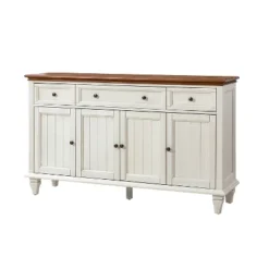 Rick 58'' Wide 3 Drawer Traditional Sideboard With Solid Wood Legs| KARAT HOME