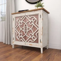 Natural Wood Cabinet With Trellis Doors Light Brown - Olivia & May -Baxton Studio Store GUEST 731957a4 f80b 4a24 b4f3 b4fb79dc7b5e