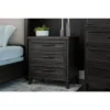 Cindi Sleigh 3 Drawer Nightstand Dark Gray - Abbyson Living