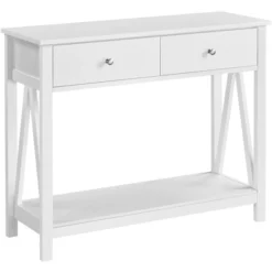 Yaheetech Entryway Table 2 Drawers Wooden Console Table -Baxton Studio Store GUEST 74986a19 d360 4525 a6ad a7ea4dae94d4