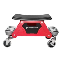 Powerbuilt Heavy Duty Rolling Work Seat With Storage Trays