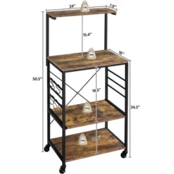 Yaheetech 50.5"H Kitchen Baker's Rack With Side Hooks -Baxton Studio Store GUEST 75c35192 6927 48ca 92ad b6d5919e8105