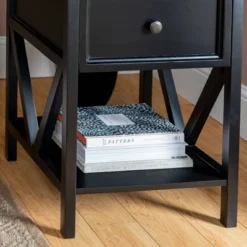 Set Of 2 Farmhouse Single Drawer V Frame Nightstands - Saracina Home -Baxton Studio Store GUEST 7687c127 6673 4260 bfa9 5a4f32541fed