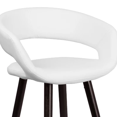 Merrick Lane Wood Ultramodern Bar Counter Stool With Upholstered Seat 10 Merrick Lane Wood Ultramodern Bar Counter Stool With Upholstered Seat - Image 10