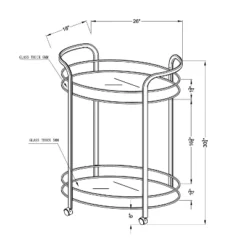Derria Oval Mirrored Metal Frame Serving Cart - Furniture Of America -Baxton Studio Store GUEST 794b8489 0ace 49e8 8f84 aeebfe3fe7dd