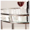 Camden Glam Rolling Bar Cart With Mirrored Shelf Metallic Chrome - Aiden Lane