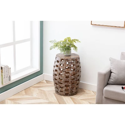 26" Hampton Side Table Weathered Walnut - Boraam 9 26" Hampton Side Table Weathered Walnut - Boraam - Image 9