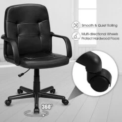 Costway Ergonomic Mid-Back Executive Office Chair Swivel Computer Desk Task Chair New 14 Costway Ergonomic Mid-Back Executive Office Chair Swivel Computer Desk Task Chair New -Baxton Studio Store GUEST 7a4d0361 bc4a 4e8f 9d02 e9fb6bb51668