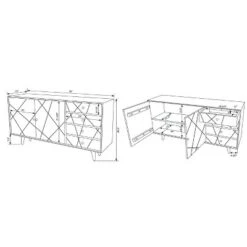 Wafford Console Black - Powell Company -Baxton Studio Store GUEST 7ade7dc0 7904 4faf 84b5 9bcaf78bee74