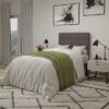 Merrick Lane Headboard With Tufted Upholstery And Powder Coated Metal Frame