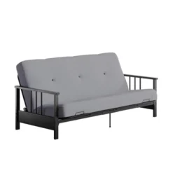 Full Anders Metal Arm Futon With 6" Microfiber Mattress - Room & Joy -Baxton Studio Store GUEST 7cd0643f fe3f 49b8 bd8d 302432d8c895