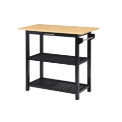 Designs2Go 3 Tier Butcher Block Kitchen Prep Island With Drawer - Breighton Home -Baxton Studio Store GUEST 7d961370 ca9e 4cd8 a177 59f9e229aeba