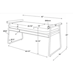 Cushioned Metal & Wood Bench - Cream/Black - Hearth & Hand™ With Magnolia -Baxton Studio Store GUEST 7e0edb24 cd83 4489 8c4c a968e3c33a6c