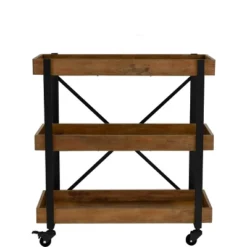 Riley 3-Tier Bar Cart - Adore Décor -Baxton Studio Store GUEST 7e320e99 894a 4ec1 b336 a6c22ed02c52