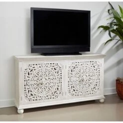 Bree Coastal 4 Door Sideboard White - Treasure Trove Accents -Baxton Studio Store GUEST 7ea84725 c73b 485c 8e91 d32865ddae05
