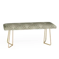 Iveta Abolina Scallop Fan Sage Bench - Deny Designs -Baxton Studio Store GUEST 7f731694 d65f 4eeb 9a23 f7ebe1787401