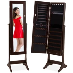 Best Choice Products 6-Tier Standing Mirror Lockable Storage Organizer Cabinet Armoire W/ LED Lights 15 Best Choice Products 6-Tier Standing Mirror Lockable Storage Organizer Cabinet Armoire W/ LED Lights -Baxton Studio Store GUEST 7f8c74f3 fec7 48e3 8ab4 12ff3453bf6c