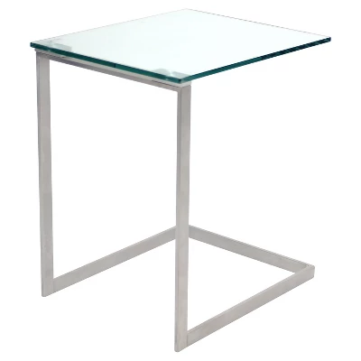 Zenn Glass End Table Clear - LumiSource 1 Zenn Glass End Table Clear - LumiSource