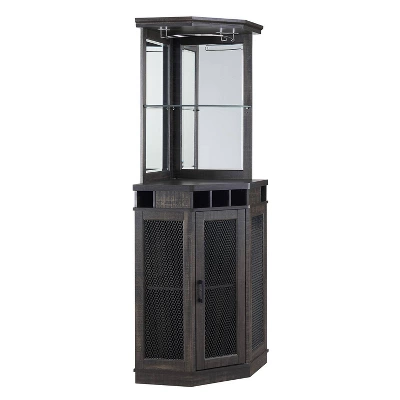 Corner Bar Unit With Mesh Doors - Home Source 2 Corner Bar Unit With Mesh Doors - Home Source - Image 2