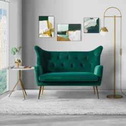 Filomena 50" Contemporary Loveseat For Living Room And Bedroom | ARTFUL LIVING DESIGN -Baxton Studio Store GUEST 819d1ea5 e4c3 4e9e a68c dd4185304d84