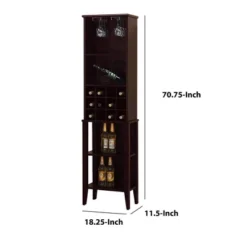 Well Designed Elegant Wine Bar With Racks Brown - Benzara -Baxton Studio Store GUEST 82dab6f2 93dd 43c3 ae44 ea0bd383b19e