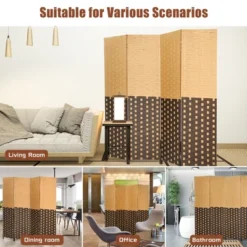 Costway 4 Panel Folding Room Divider Weave Fiber Privacy Partition Screen 6FT Tall -Baxton Studio Store GUEST 836db4c1 28bf 4794 99b8 9e9e0a256fd0