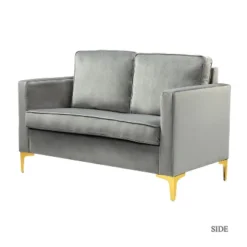 Eldoria Sofa Loveseat With Gold Stainless Leg | Karat Home -Baxton Studio Store GUEST 84d3c4fb 440a 4653 a204 a3bc404c695e