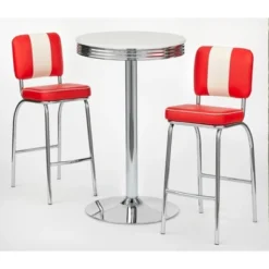 3pc Raleigh Retro Bar Height Pub Dining Set - Buylateral -Baxton Studio Store GUEST 84f4b6aa 25f6 42d0 a3da 6982eab4bef9