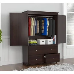 70.9" Video Combo Armoire Espresso - Inval -Baxton Studio Store GUEST 859e899f 6e29 456b b4cb c3e48f46ad43